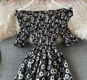 Smocked Floral Midi