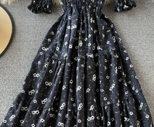 Smocked Floral Midi