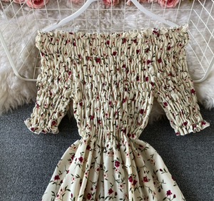 Smocked Floral Midi