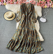 Long-sleeved Tiered Maxi Dress