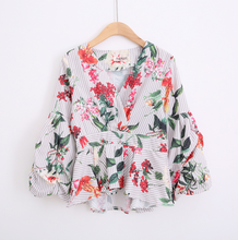 Pinstriped Lantern Sleeved Top