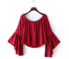 Flutter-Sleeve Off-Shoulder Top