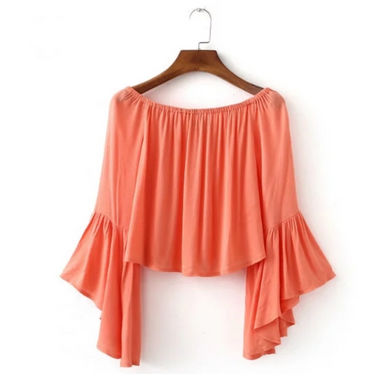 Flutter-Sleeve Off-Shoulder Top