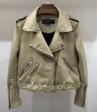Suede Zipper Biker Jacket