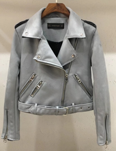 Suede Zipper Biker Jacket