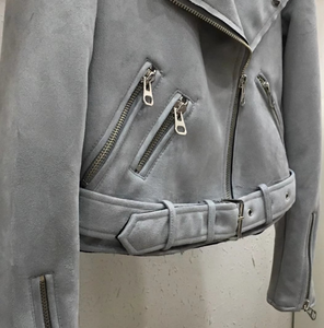 Suede Zipper Biker Jacket