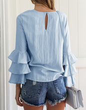 Layered Trumpet Sleeved Top