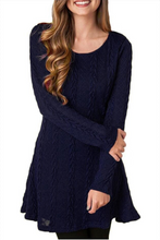 Plaid Patterned Knitted Skater Dress