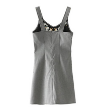 Embroidered Checkered Pinafore