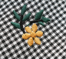 Embroidered Checkered Pinafore