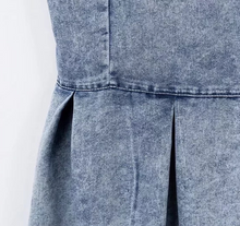 Sleeveless Collared Denim Dress