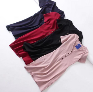 Buttoned Basic Knitted Dress [BACKORDER]