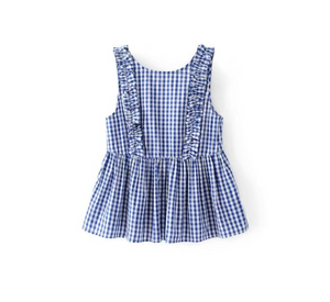 Gingham Peplum Top