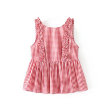 Gingham Peplum Top