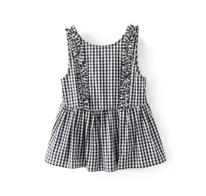 Gingham Peplum Top