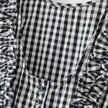Gingham Peplum Top