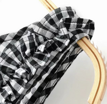 Gingham Peplum Top