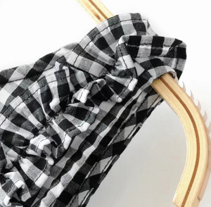 Gingham Peplum Top
