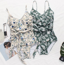 Tropical Waist-Tie Bathing Suit