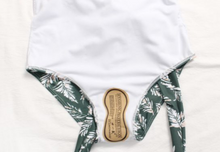 Tropical Waist-Tie Bathing Suit
