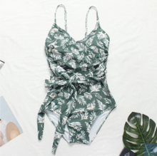 Tropical Waist-Tie Bathing Suit
