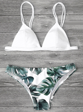 Leafy Print Bottom Bikini Set