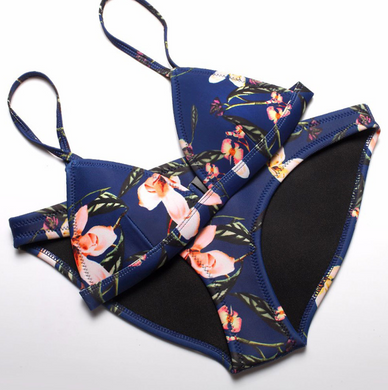 Floral Neoprene Bikini Set [Premium Quality]