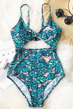 Ribbon-Tie Hollow-Cut Swimsuit