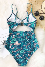 Ribbon-Tie Hollow-Cut Swimsuit