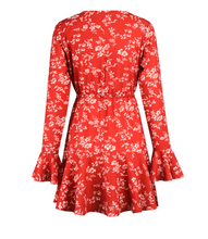 Floral Drawstring Waist Dress