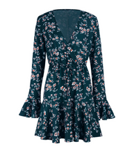 Floral Drawstring Waist Dress