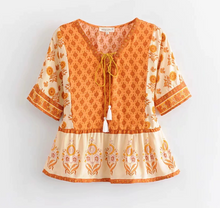 Bohemian Laced-up Tunic Top