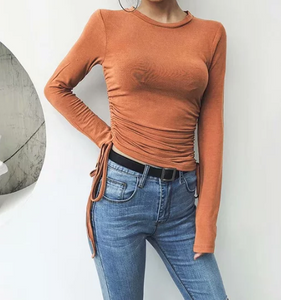 Ruched Sides Lycra Top [POPULAR]