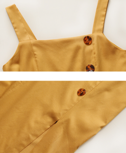 Buttoned Slit Midi Dress [PREMIUM]
