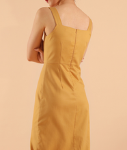 Buttoned Slit Midi Dress [PREMIUM]