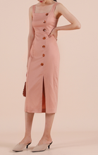 Buttoned Slit Midi Dress [PREMIUM]