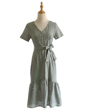 Crochet Waist-Tie Midi Dress