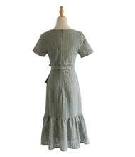 Crochet Waist-Tie Midi Dress