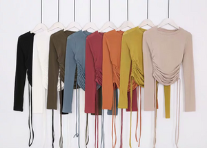 Ruched Sides Lycra Top [POPULAR]