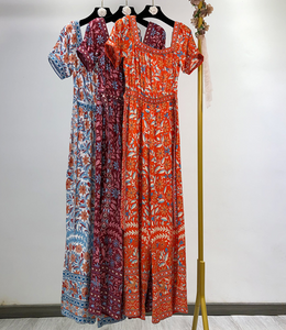 Retro-Print Low-Back Jumpsuit