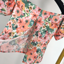 Floral Sweetheart-Neckline Top