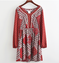 Bohemian Printed Shift Dress