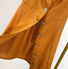Buttoned Linen Shift Dress