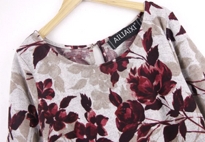 Floral-Print Knitted Midi Dress