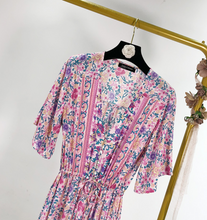 Printed Drawstring-Waist Midi Dress