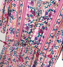 Printed Drawstring-Waist Midi Dress