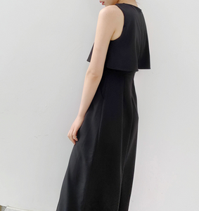 Faux Two-Piece Sleeveless Jumpsuit
