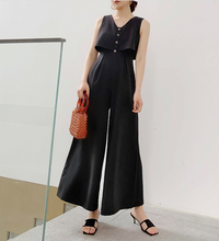 Faux Two-Piece Sleeveless Jumpsuit