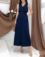 Faux Two-Piece Sleeveless Jumpsuit