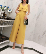 Faux Two-Piece Sleeveless Jumpsuit
